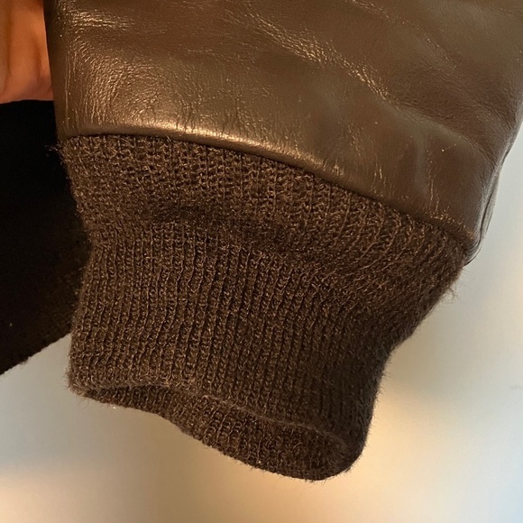 Schott NYC IS 674 MS Brown Leather Bomber Flight Jacket - Picture 10 of 12